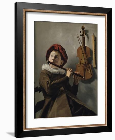 Boy Playing the Flute-Judith Leyster-Framed Giclee Print