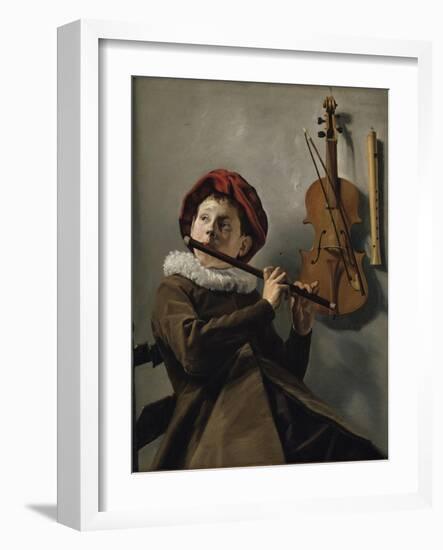 Boy Playing the Flute-Judith Leyster-Framed Giclee Print