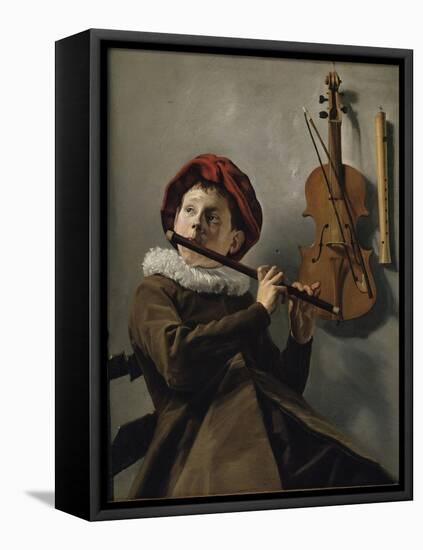 Boy Playing the Flute-Judith Leyster-Framed Premier Image Canvas