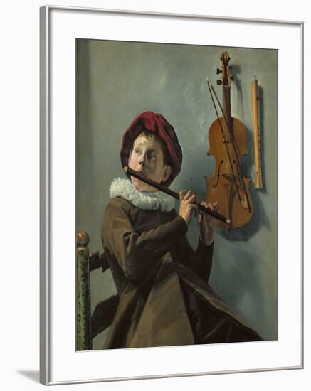 Boy playing the flute-Judith Leyster-Framed Giclee Print