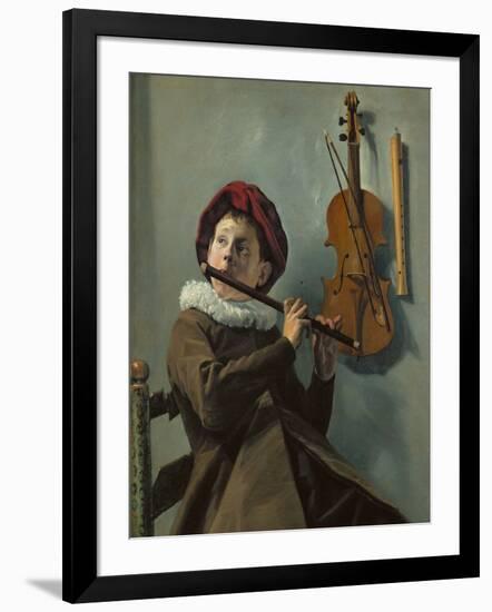 Boy playing the flute-Judith Leyster-Framed Giclee Print