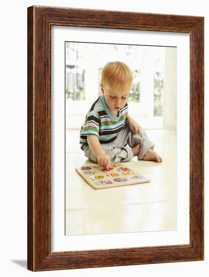 Boy Playing-Ian Boddy-Framed Photographic Print