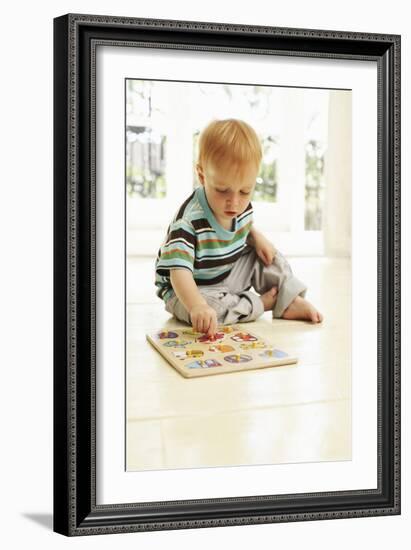 Boy Playing-Ian Boddy-Framed Photographic Print