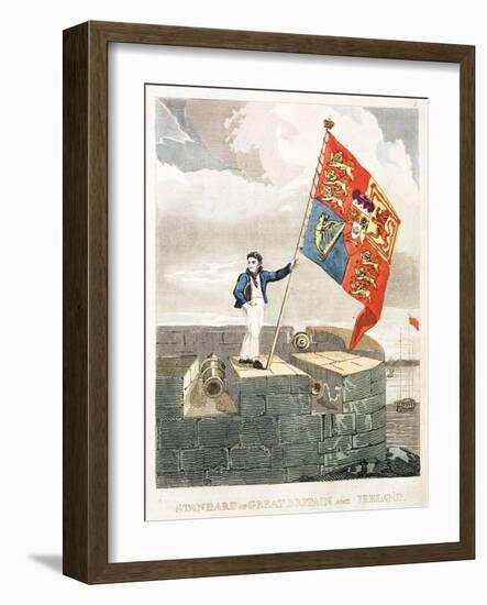 Boy Raising the Royal Standard-null-Framed Giclee Print