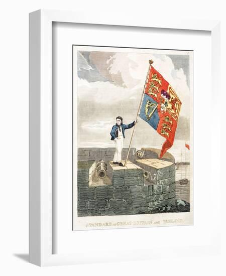 Boy Raising the Royal Standard-null-Framed Giclee Print