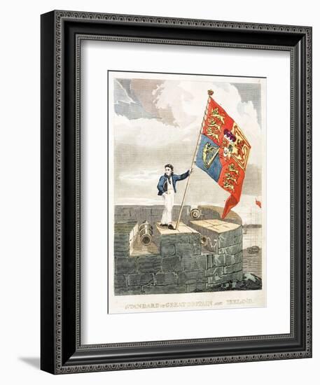 Boy Raising the Royal Standard-null-Framed Giclee Print