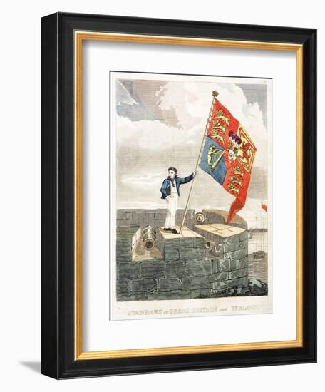 Boy Raising the Royal Standard-null-Framed Giclee Print