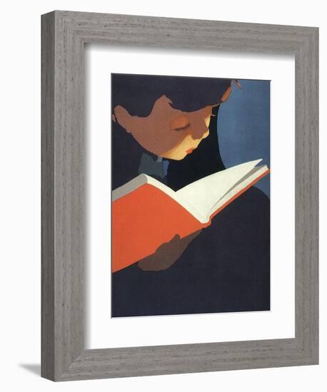 Boy Reading, 1925-null-Framed Giclee Print