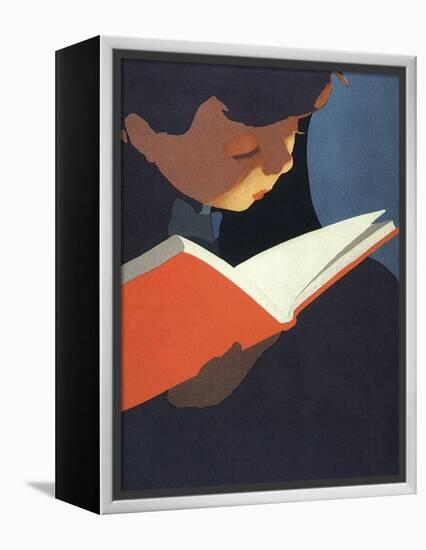 Boy Reading, 1925-null-Framed Premier Image Canvas