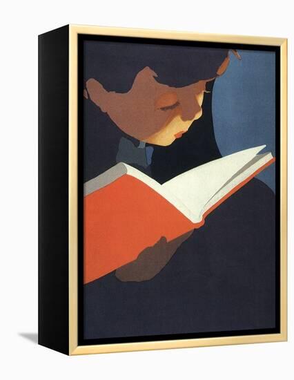 Boy Reading, 1925-null-Framed Premier Image Canvas