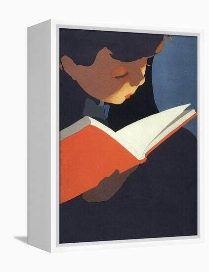 Boy Reading, 1925-null-Framed Premier Image Canvas