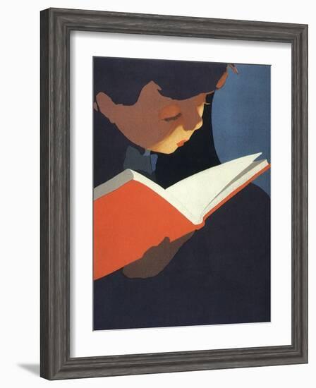 Boy Reading, 1925-null-Framed Giclee Print