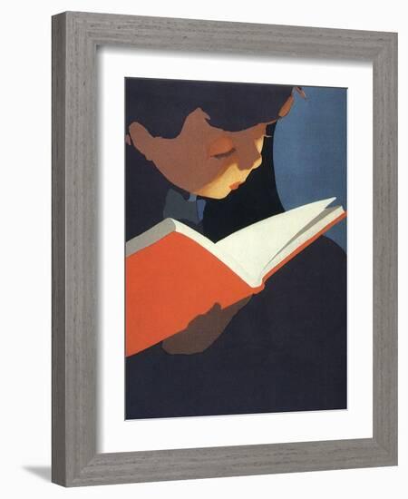 Boy Reading, 1925-null-Framed Giclee Print