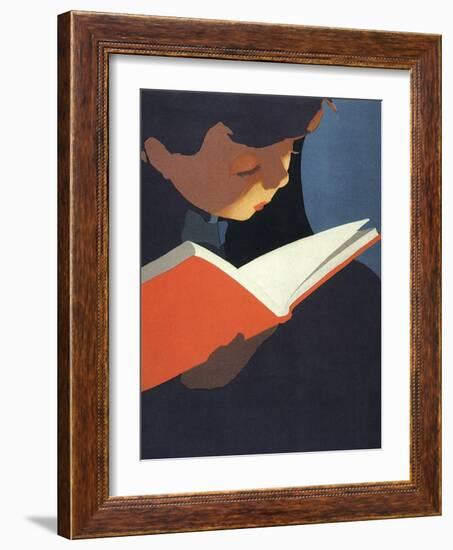 Boy Reading, 1925-null-Framed Giclee Print