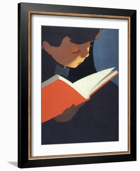 Boy Reading, 1925-null-Framed Giclee Print