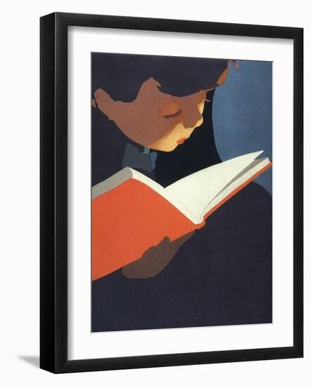 Boy Reading, 1925-null-Framed Giclee Print