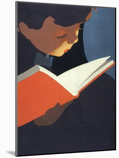 Boy Reading, 1925-null-Mounted Giclee Print