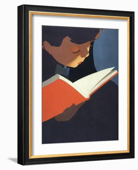 Boy Reading, 1925-null-Framed Giclee Print