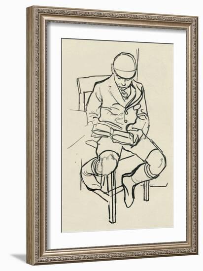 Boy Reading, C1900-Warwick Reynolds-Framed Giclee Print