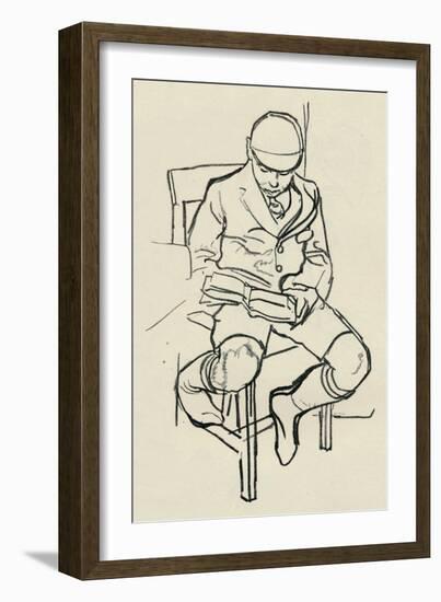 Boy Reading, C1900-Warwick Reynolds-Framed Giclee Print