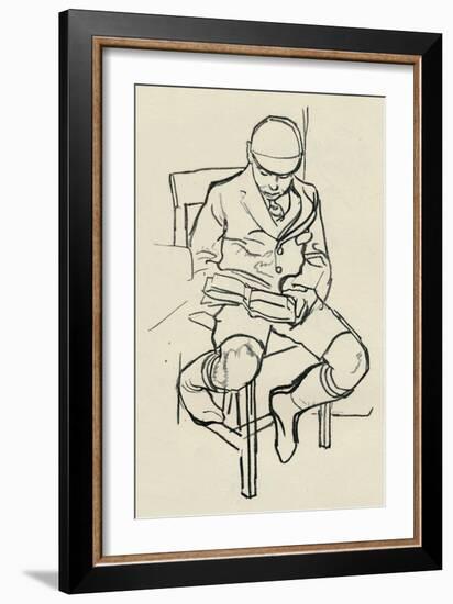 Boy Reading, C1900-Warwick Reynolds-Framed Giclee Print