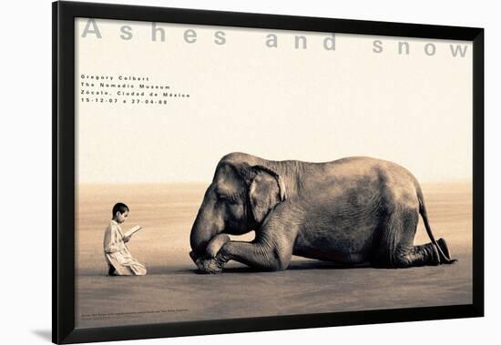 Boy Reading to Elephant, Mexico City-Gregory Colbert-Framed Art Print