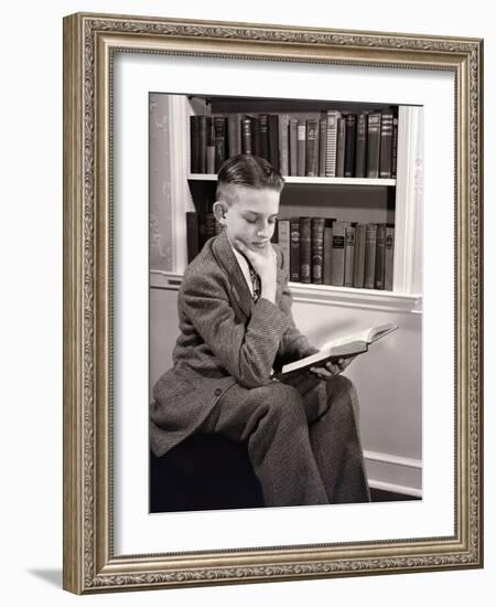 Boy Reading-Philip Gendreau-Framed Photographic Print