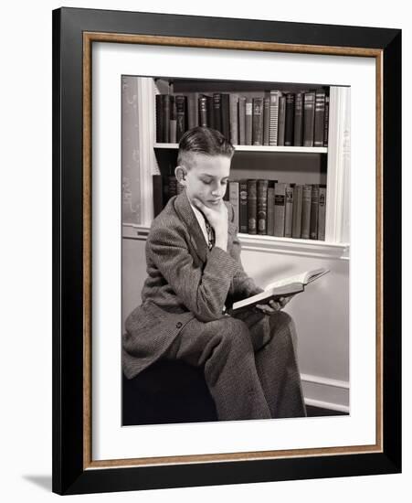 Boy Reading-Philip Gendreau-Framed Photographic Print