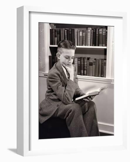 Boy Reading-Philip Gendreau-Framed Photographic Print