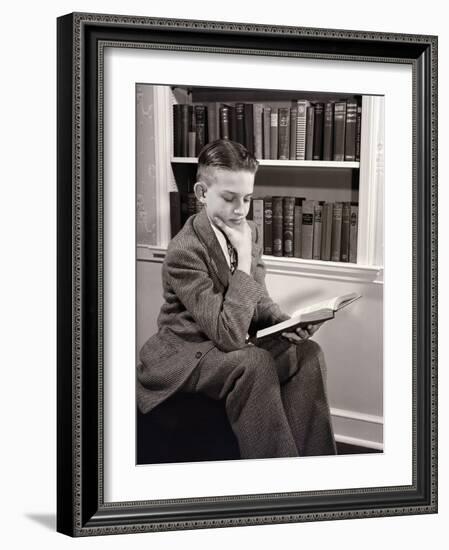 Boy Reading-Philip Gendreau-Framed Photographic Print