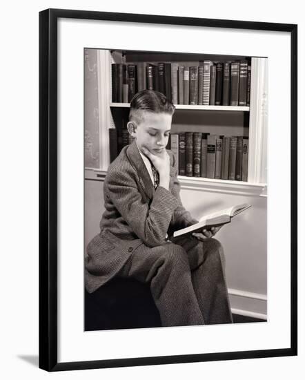 Boy Reading-Philip Gendreau-Framed Photographic Print