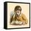 Boy Reading-English School-Framed Premier Image Canvas