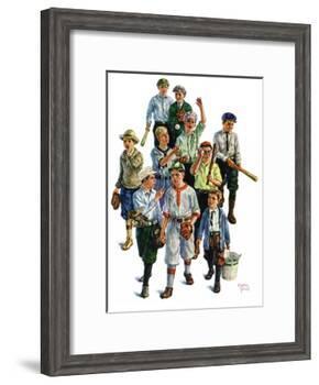 "Boy's Baseball Team,"April 17, 1926-Eugene Iverd-Framed Giclee Print