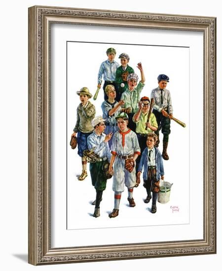 "Boy's Baseball Team,"April 17, 1926-Eugene Iverd-Framed Giclee Print