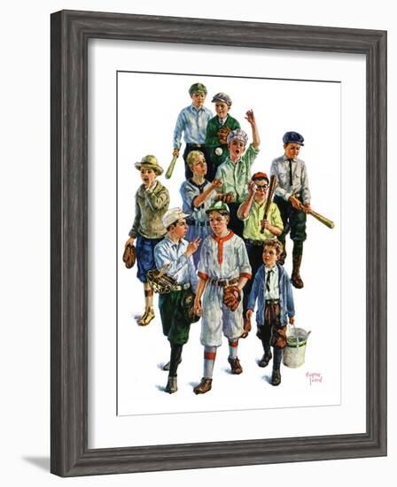 "Boy's Baseball Team,"April 17, 1926-Eugene Iverd-Framed Giclee Print