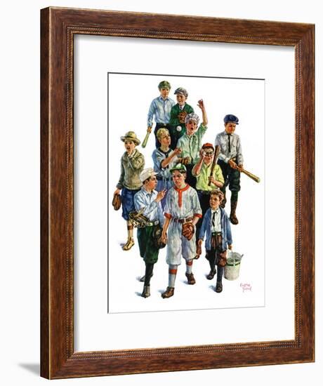 "Boy's Baseball Team,"April 17, 1926-Eugene Iverd-Framed Giclee Print