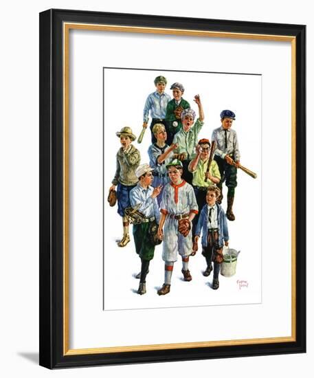 "Boy's Baseball Team,"April 17, 1926-Eugene Iverd-Framed Giclee Print