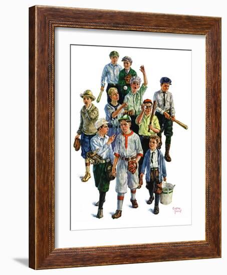 "Boy's Baseball Team,"April 17, 1926-Eugene Iverd-Framed Giclee Print