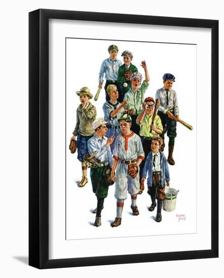 "Boy's Baseball Team,"April 17, 1926-Eugene Iverd-Framed Giclee Print