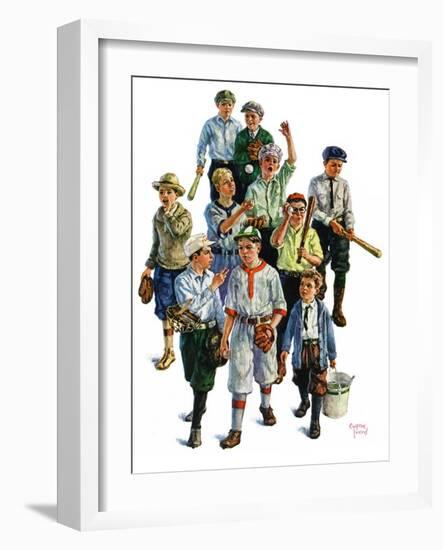 "Boy's Baseball Team,"April 17, 1926-Eugene Iverd-Framed Giclee Print