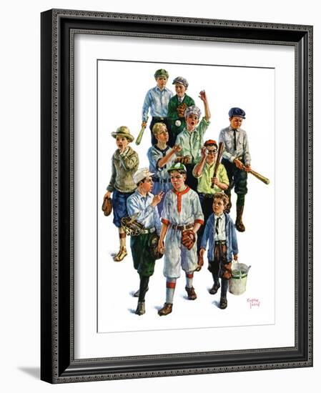 "Boy's Baseball Team,"April 17, 1926-Eugene Iverd-Framed Giclee Print