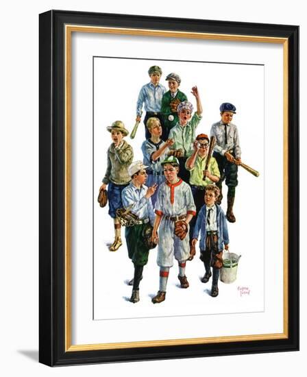 "Boy's Baseball Team,"April 17, 1926-Eugene Iverd-Framed Giclee Print