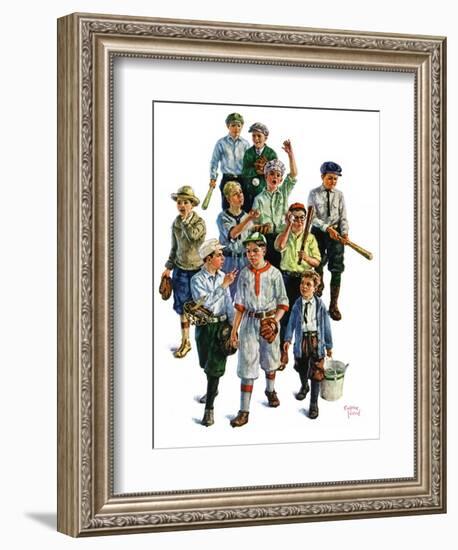 "Boy's Baseball Team,"April 17, 1926-Eugene Iverd-Framed Giclee Print