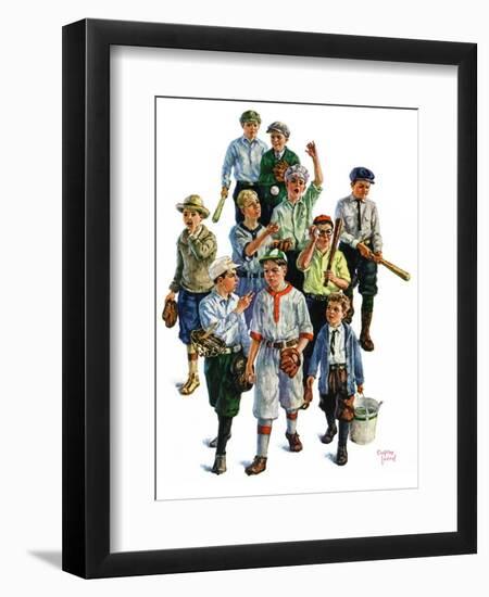 "Boy's Baseball Team,"April 17, 1926-Eugene Iverd-Framed Giclee Print