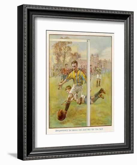 Boy Scores a Goal-Radcliffe Wilson-Framed Art Print