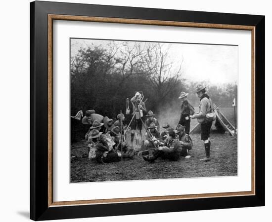 Boy Scouts Camping, 1926-null-Framed Giclee Print