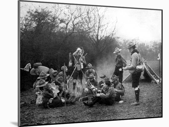 Boy Scouts Camping, 1926-null-Mounted Giclee Print