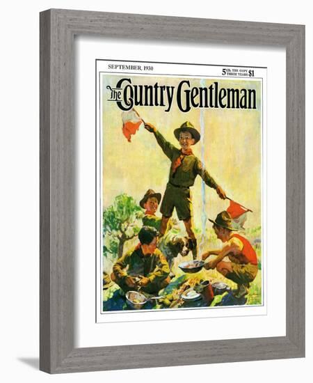 "Boy Scouts," Country Gentleman Cover, September 1, 1930-William Meade Prince-Framed Giclee Print