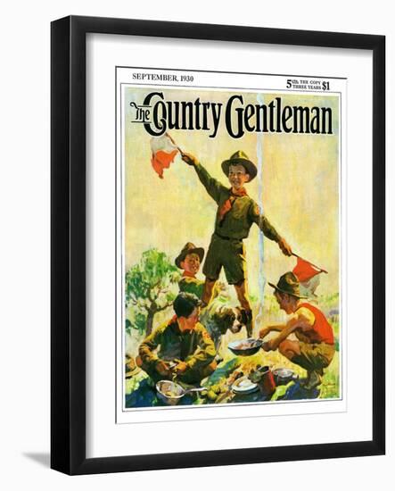 "Boy Scouts," Country Gentleman Cover, September 1, 1930-William Meade Prince-Framed Giclee Print