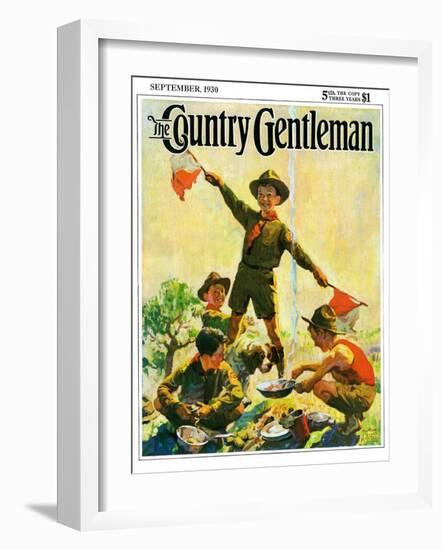 "Boy Scouts," Country Gentleman Cover, September 1, 1930-William Meade Prince-Framed Giclee Print